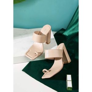 Cute and stylish Nude color shoes.